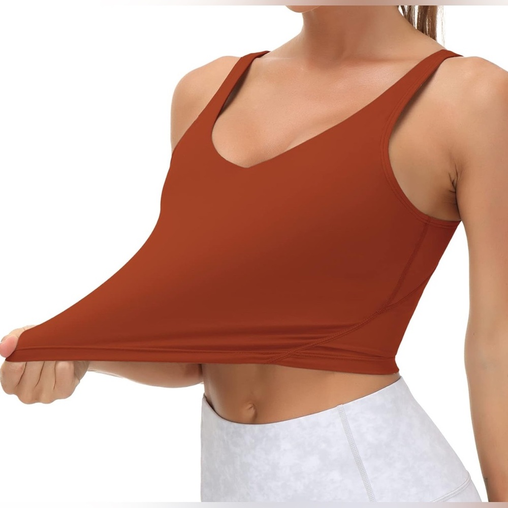 THE GYM PEOPLE Womens' Sports Bra Longline Wirefree Padded with Medium Support M - Picture 3 of 7